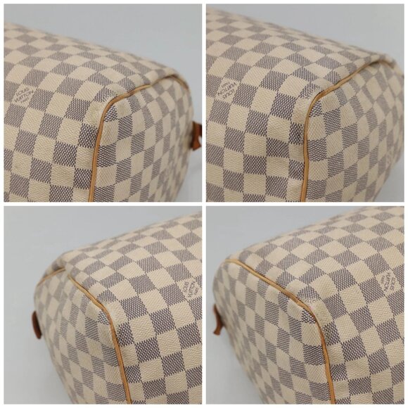 LOUIS VUITTON Damier Azur Speedy 30 Hand Bag N41533 LV Auth 129882 - Picture 14 of 16